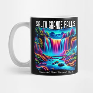 Chilean Torres Del Paine Salto Grande Falls Neon Glow Mug